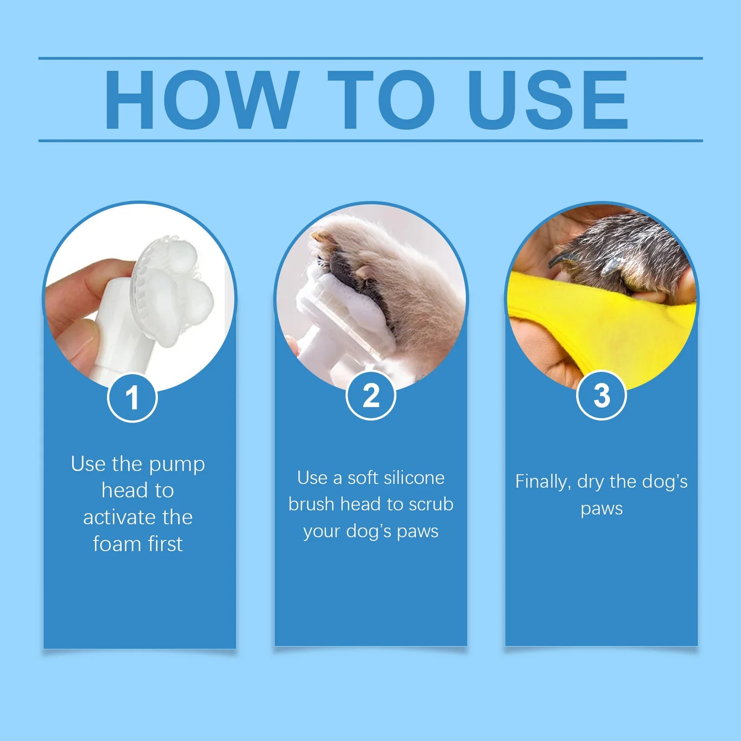 Pet Foot Cleansing Foam Mousse