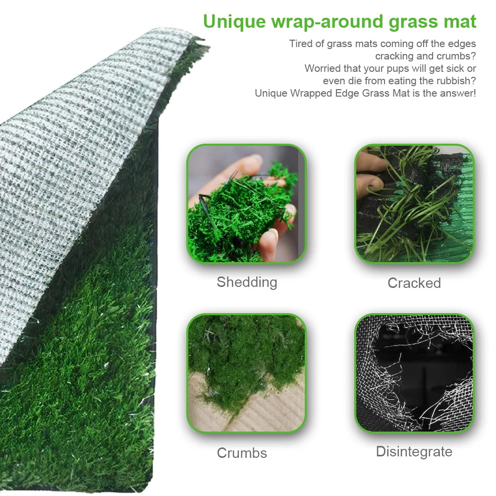 Dog Grass Pad with Large Tray Reusable Training Pads