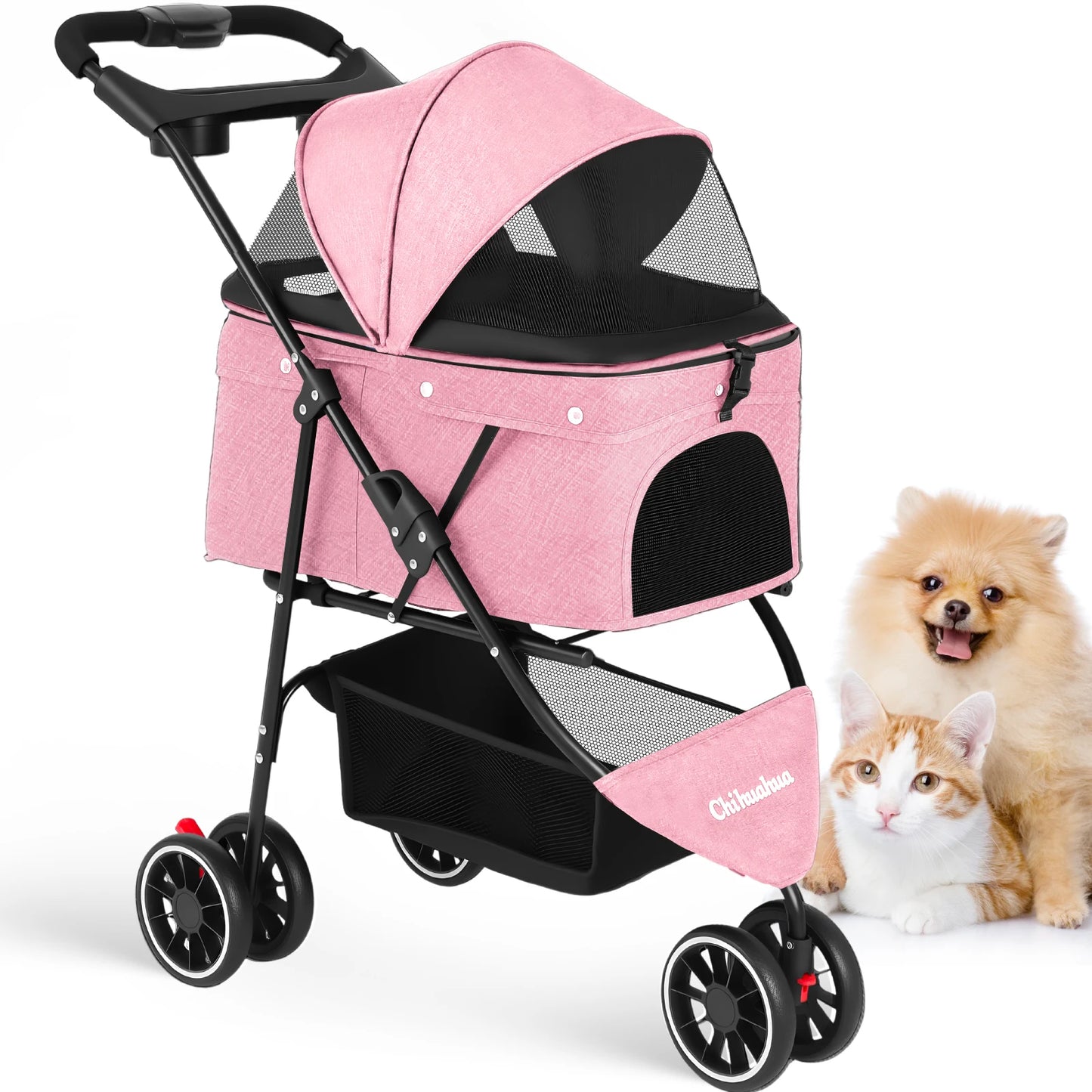 Pet Stroller For Small Puppy Dogs & Cats