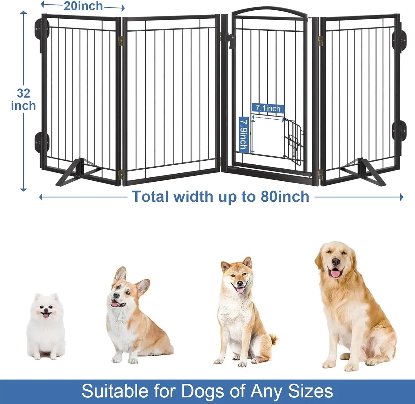 32" Tall Foldable Pet Gate