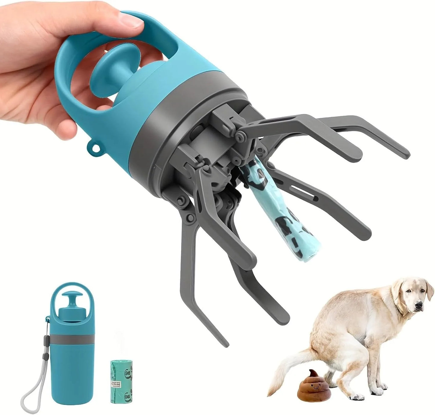 Pooper Scooper No Touch  with Waste Bag Holder