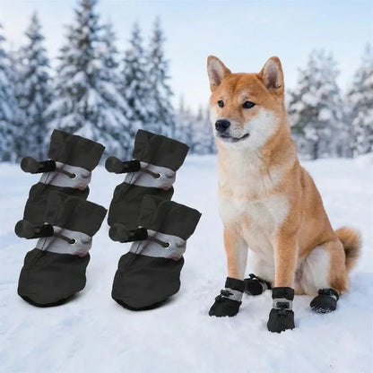 4 Pcs Dog Boots, Waterproof & Warm