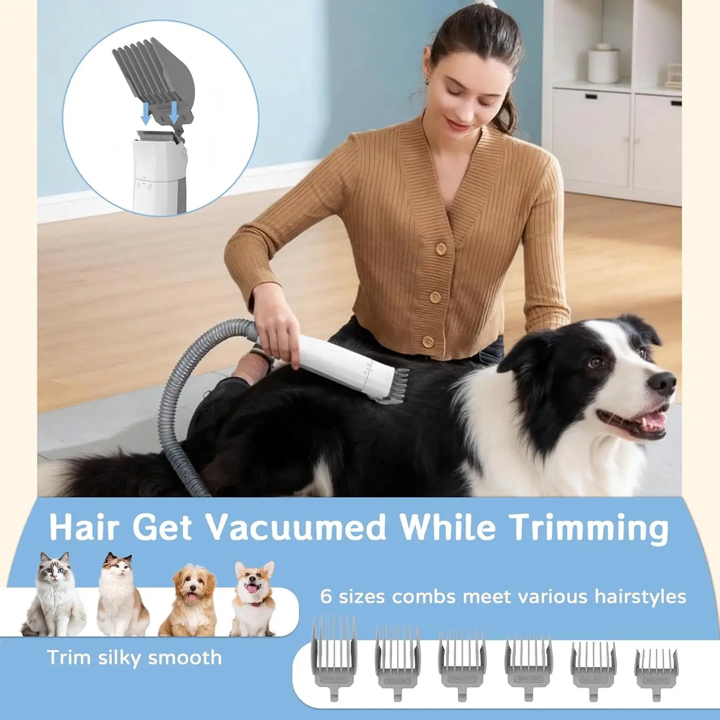 Pet Grooming Vacuum Kit 7 in 1