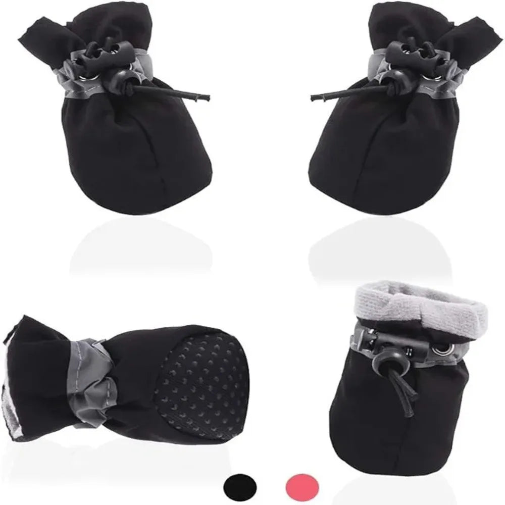 4 Pcs Dog Boots, Waterproof & Warm