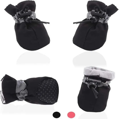 4 Pcs Dog Boots, Waterproof & Warm