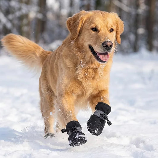 4 Pcs Dog Boots, Waterproof & Warm