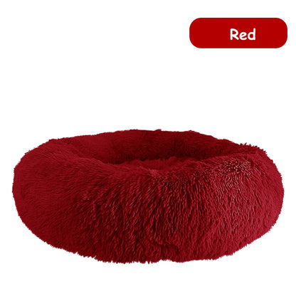 Donut Dog Bed Warm, Plush Pet bed, Calming Beds