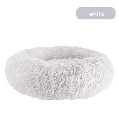 Donut Dog Bed Warm, Plush Pet bed, Calming Beds