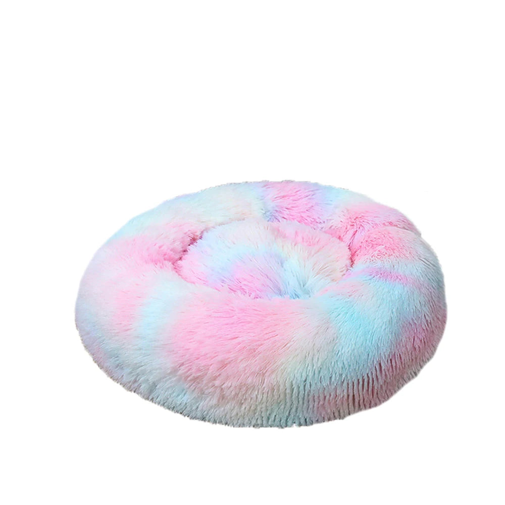 Donut Dog Bed Warm, Plush Pet bed, Calming Beds