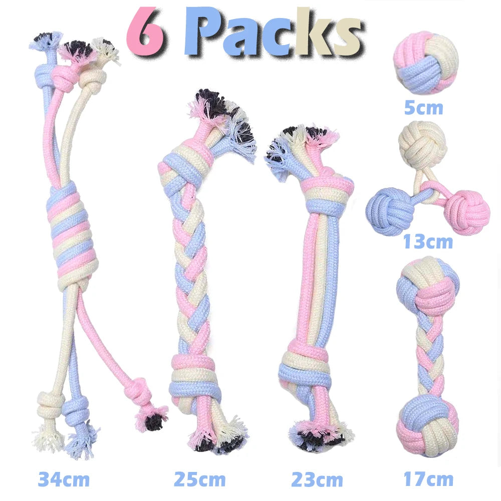 12Pcs Large Dog Toy Sets Chew Rope