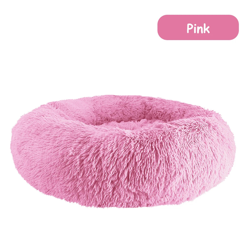 Donut Dog Bed Warm, Plush Pet bed, Calming Beds