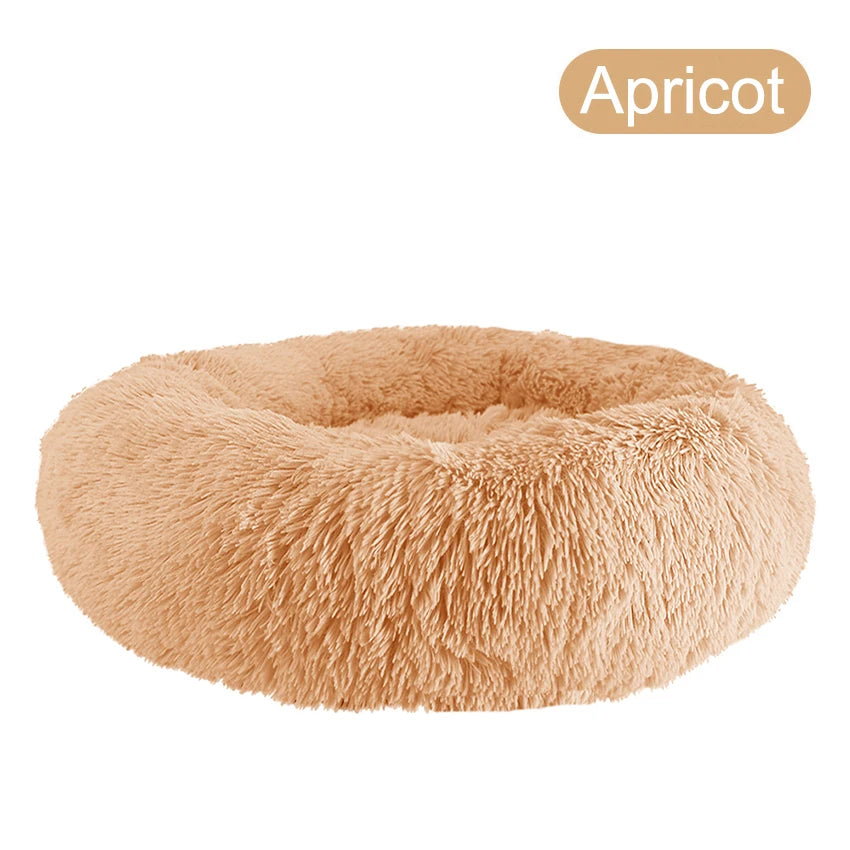 Donut Dog Bed Warm, Plush Pet bed, Calming Beds