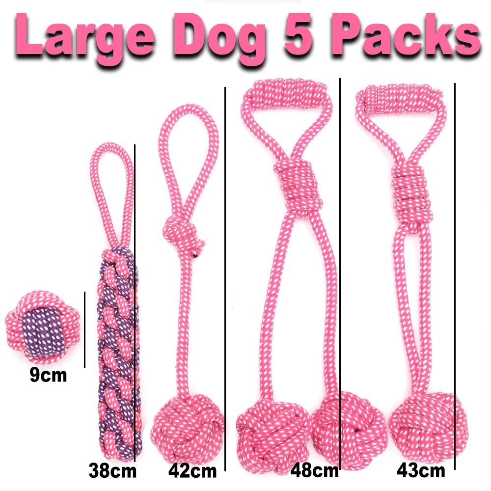 12Pcs Large Dog Toy Sets Chew Rope