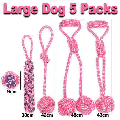 12Pcs Large Dog Toy Sets Chew Rope