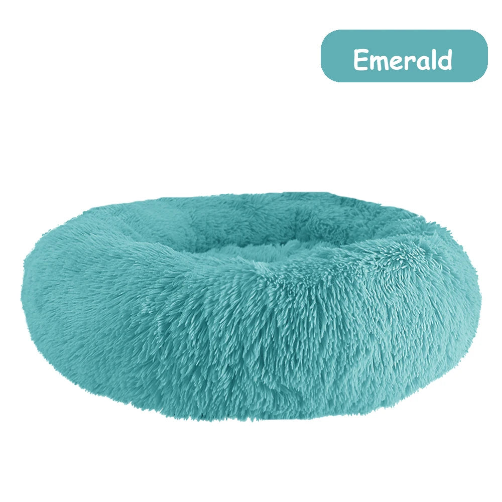 Donut Dog Bed Warm, Plush Pet bed, Calming Beds