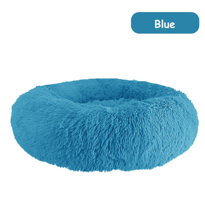 Donut Dog Bed Warm, Plush Pet bed, Calming Beds