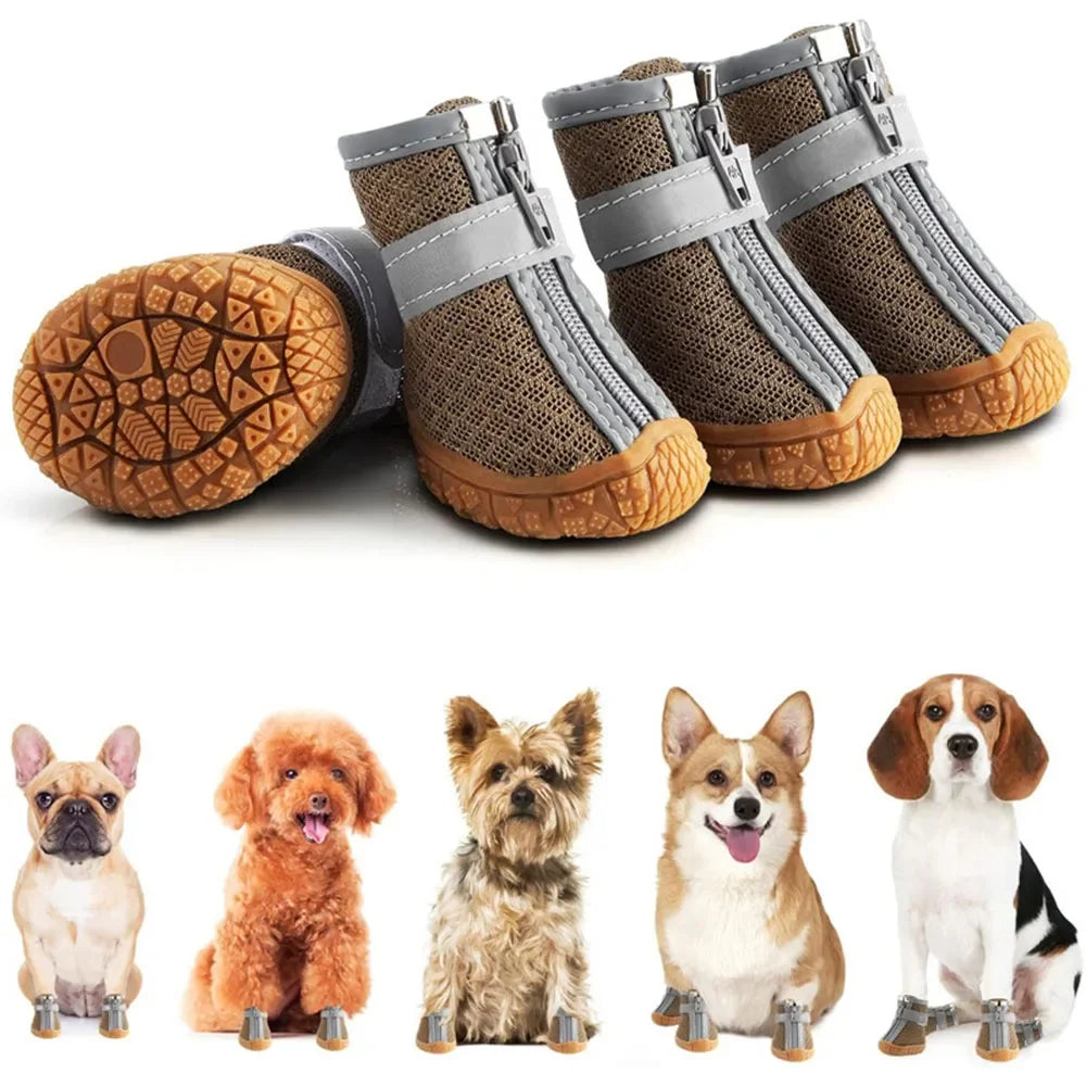 Mesh Breathable Anti-Slip Dog Boots for Small Dogs
