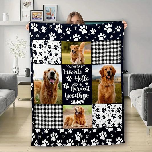 1pc Personalized Pet Photo Blanket
