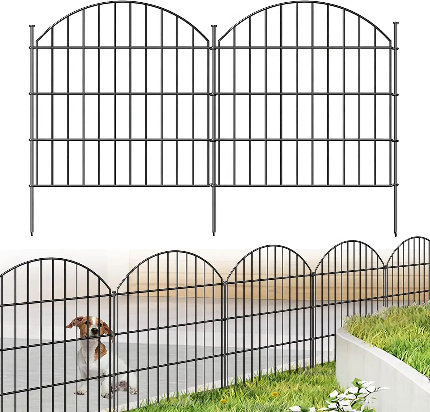 28in High Metal Garden Fence Dog Fence