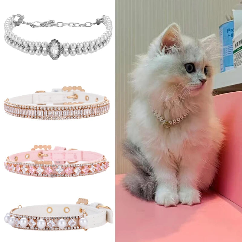 Fashion Cat Collar with Rhinestones