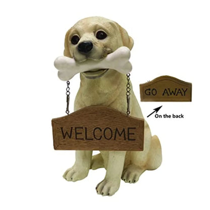 Resin Labrador Retriever Dog Puppy Statue