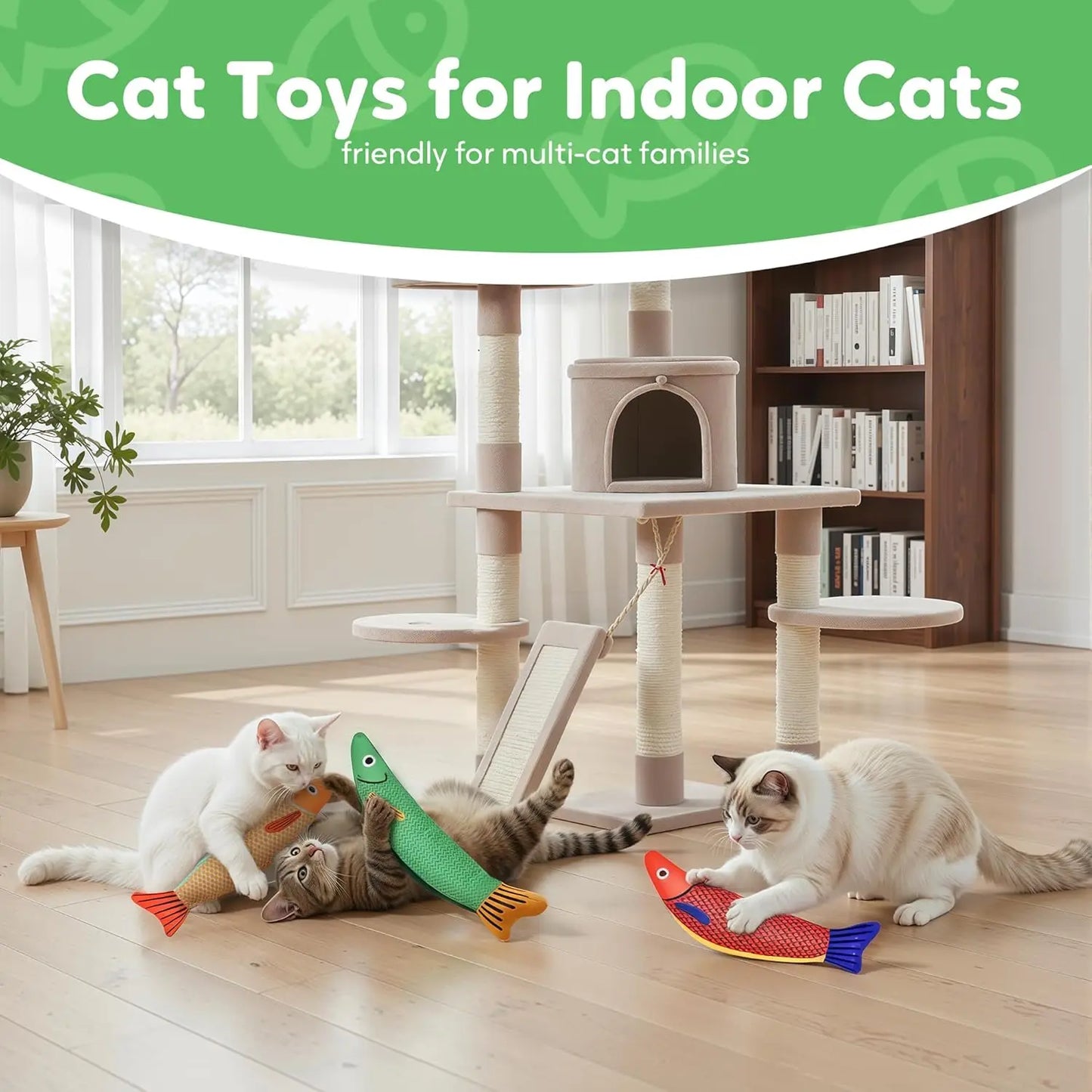 Catnip Toys Saury Fish, Interactive