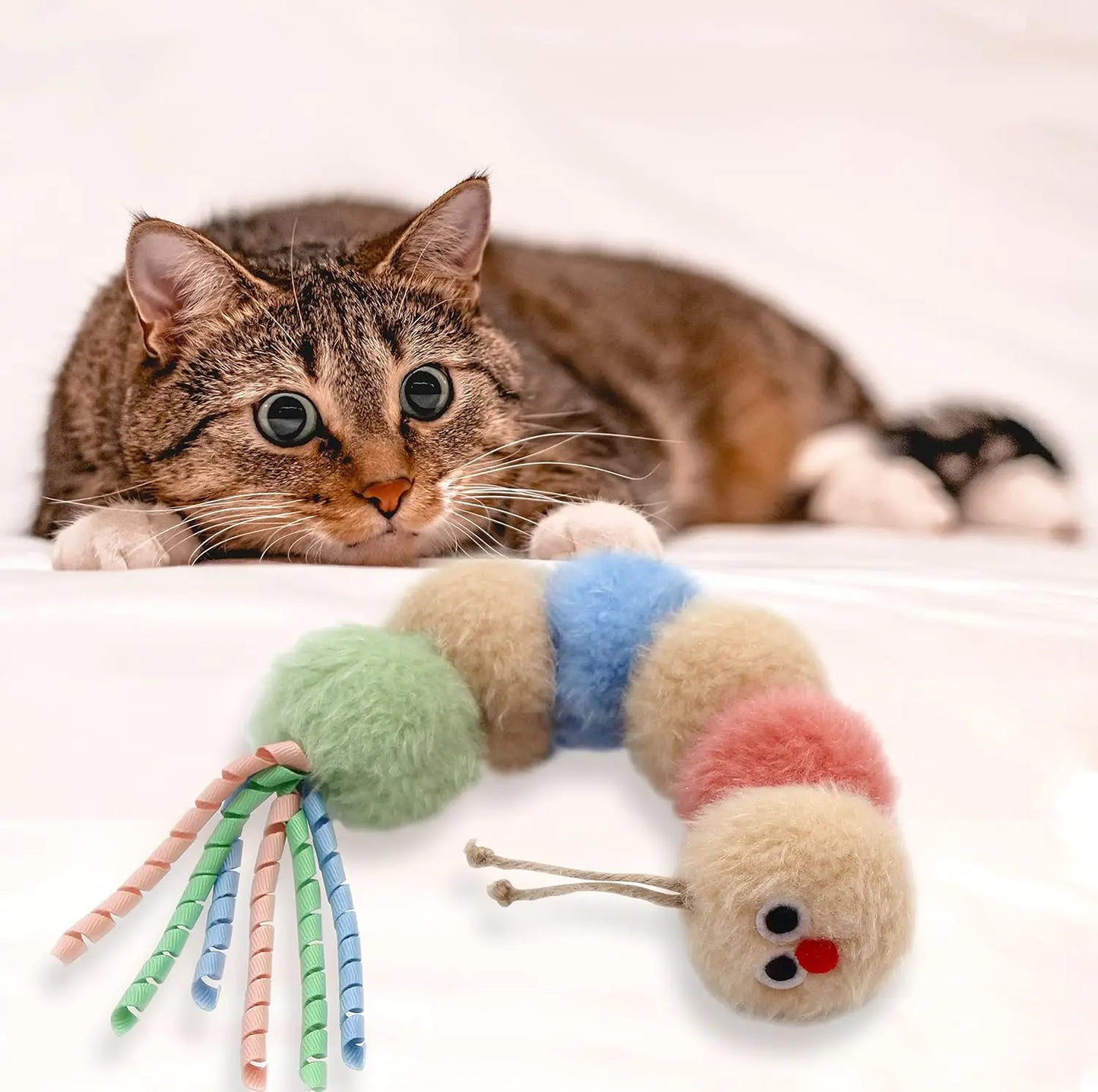 Interactive Catnip Kicker Toy with Rattle