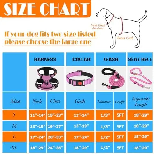 No Pull Harness with Collar & Leash Set