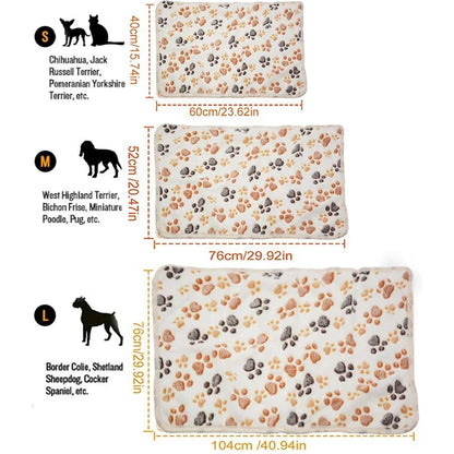1Pc Super Soft Fluffy Fleece Pet Blanket