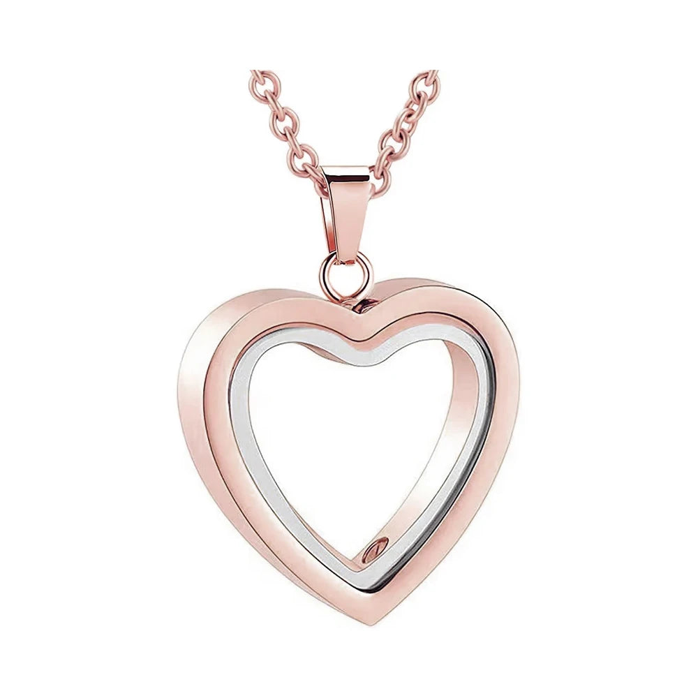 Glass Cremation Jewelry Necklace For Ashes Heart Memorial Lockets