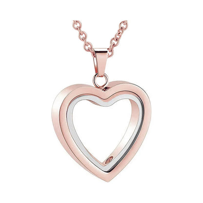 Glass Cremation Jewelry Necklace For Ashes Heart Memorial Lockets