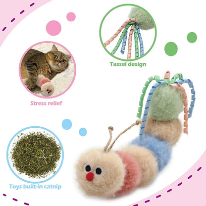 Interactive Catnip Kicker Toy with Rattle