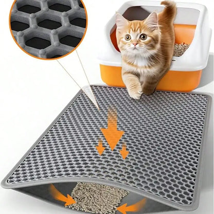 Extra-Large Double-Layer EVA Cat Litter Mat