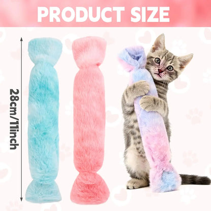 Candy-Shaped Catnip Toys with Crinkle Paper