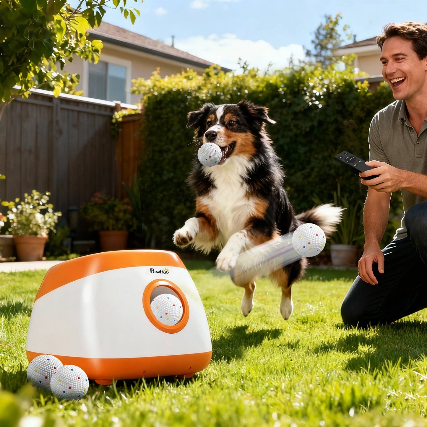 Automatic Dog Ball Launcher Toy with Remote