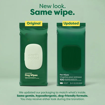 Pet Wipes, Hypoallergenic, Fragrance-free, 100 Count