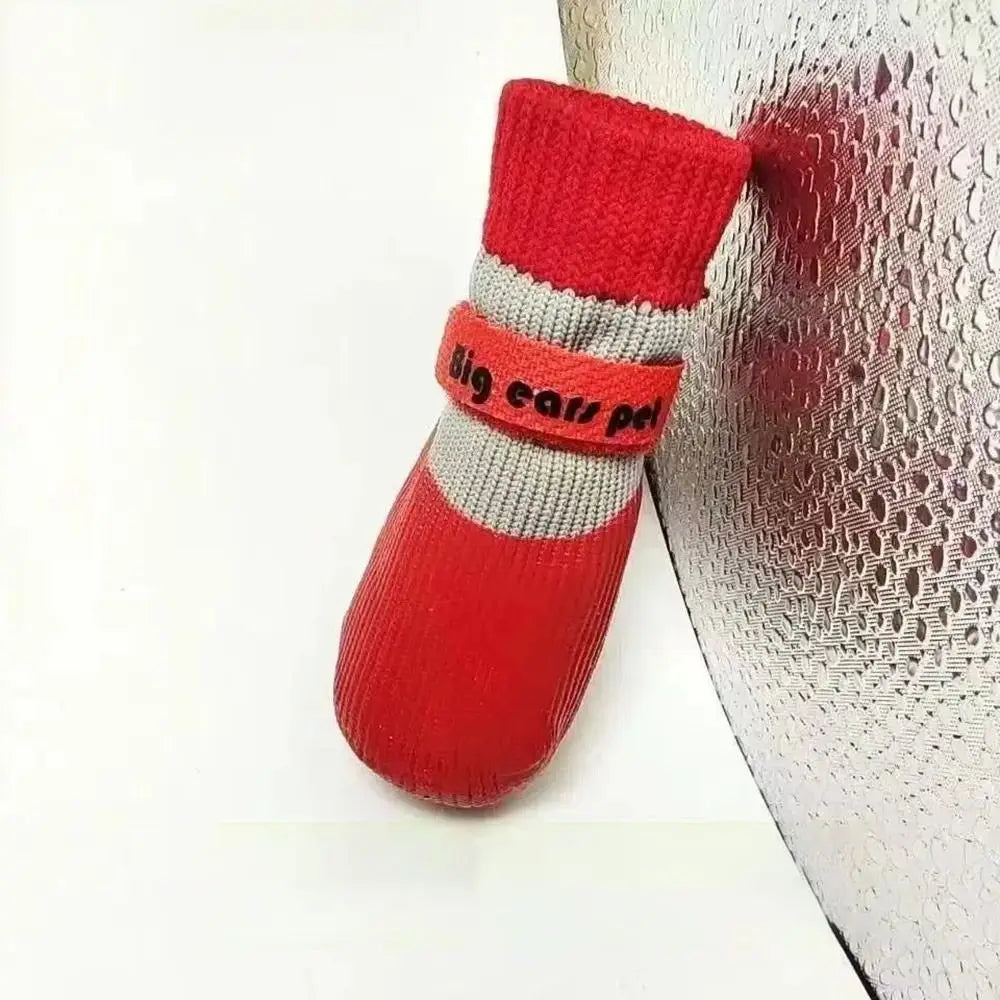 4PCS Waterproof Winter Dog Shoes