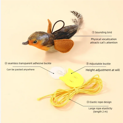 Sound Sensing Interactive Bird Cat Toy