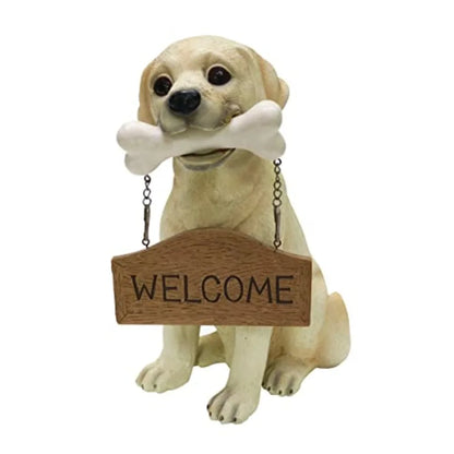 Resin Labrador Retriever Dog Puppy Statue