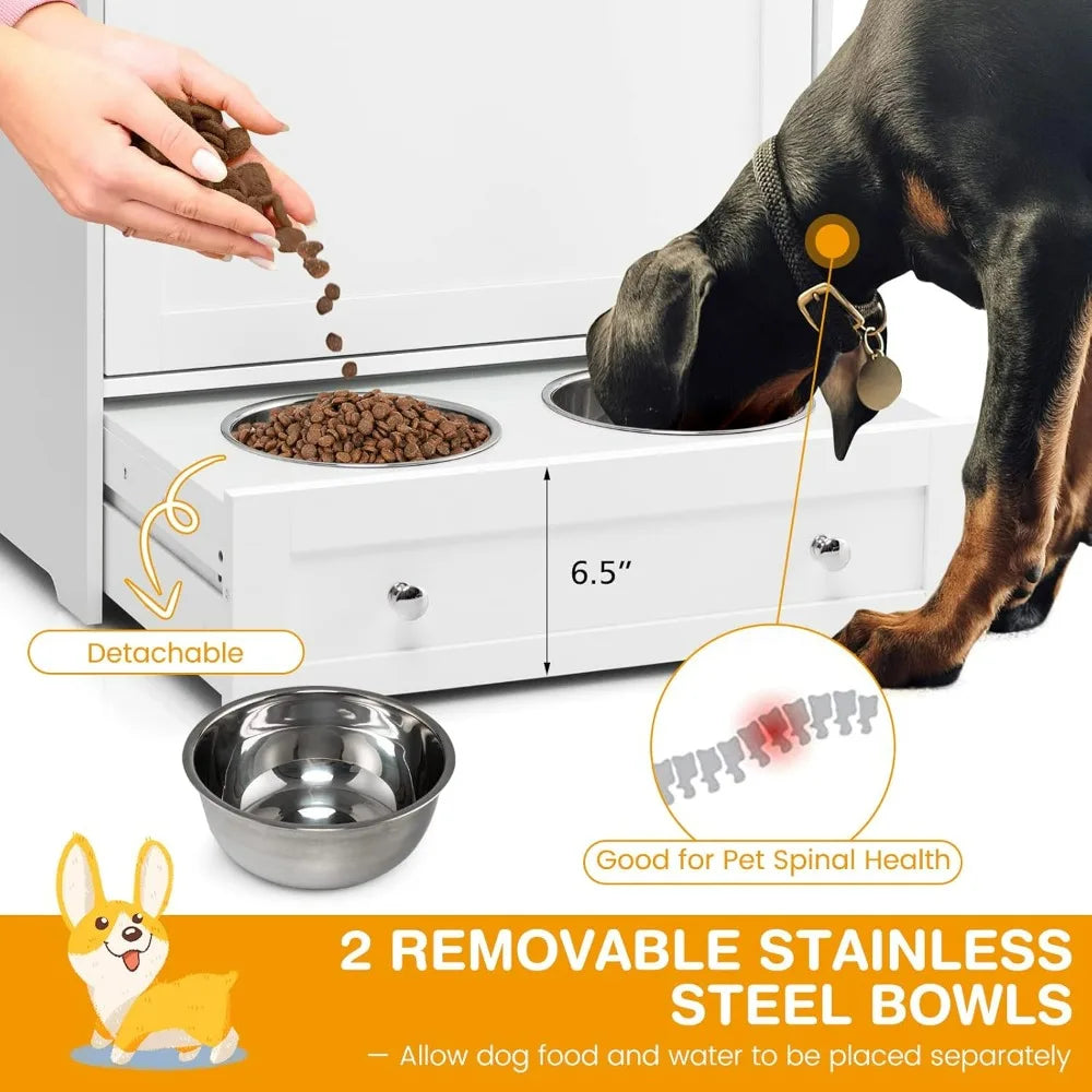 Pet Feeder Station, Dog Food Storage Container