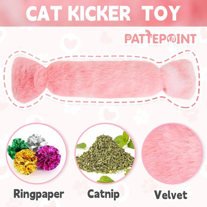 Candy-Shaped Catnip Toys with Crinkle Paper