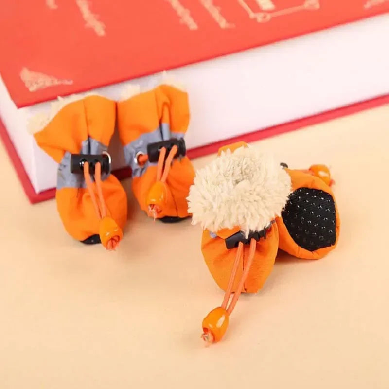 4pcs Antiskid Puppy Shoes