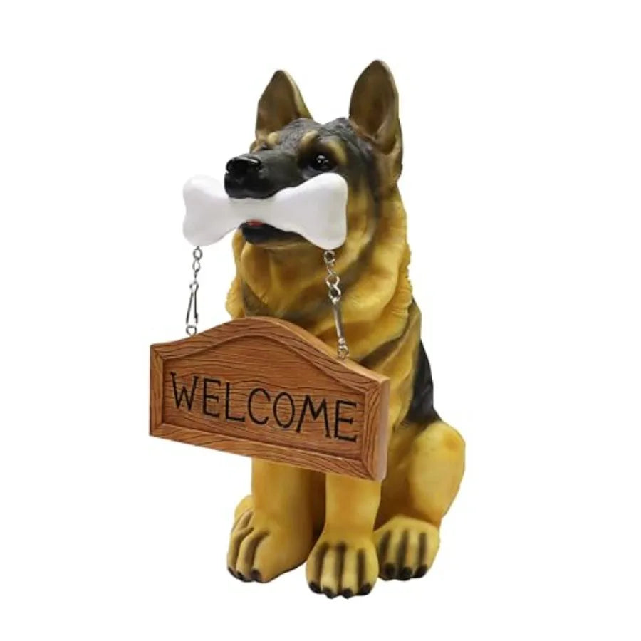 German Sheperd Dog Puppy Statue
