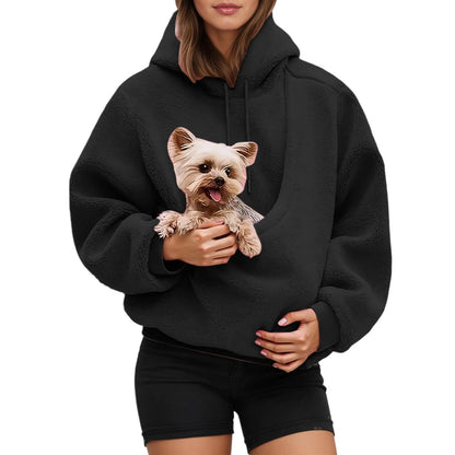Dog Cat Pouch Hoodie For Women