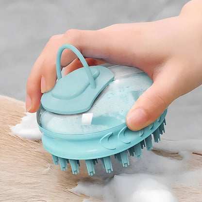 2-in-1 Pet Dog Cat Bath Brush