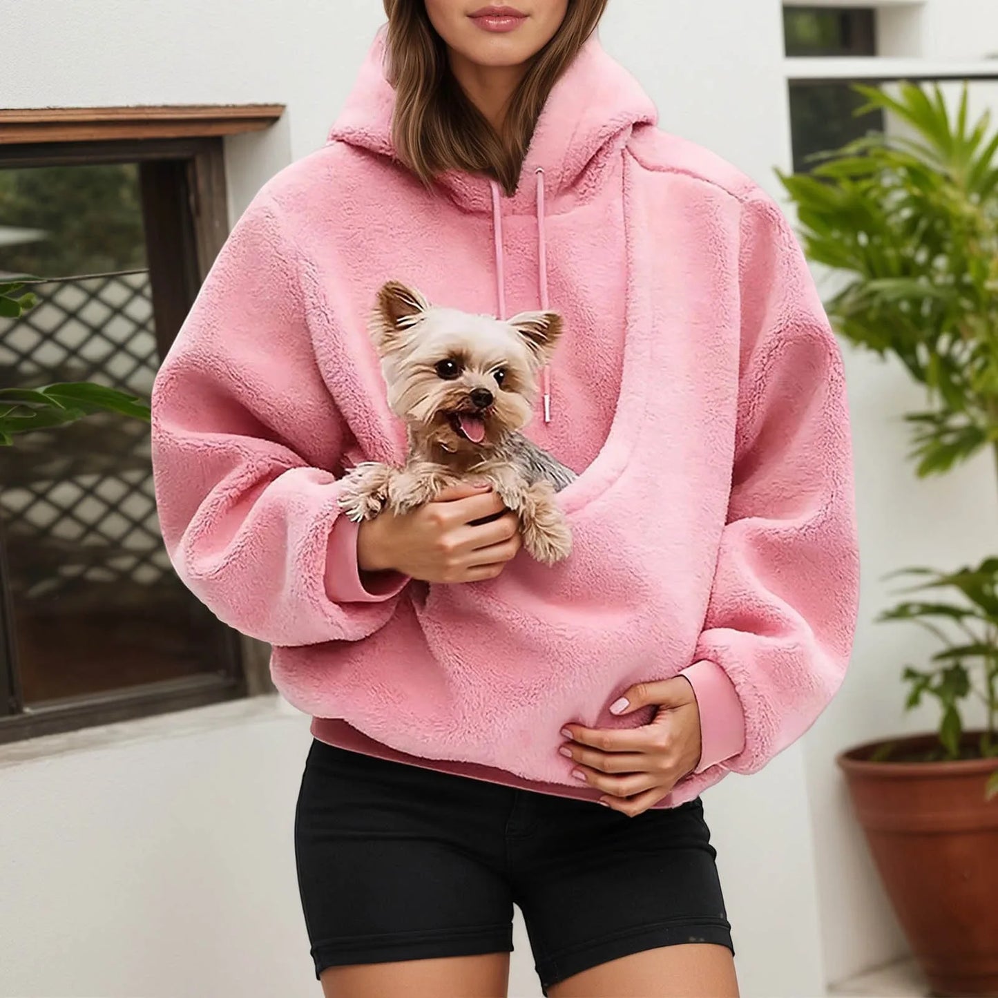 Dog Cat Pouch Hoodie For Women