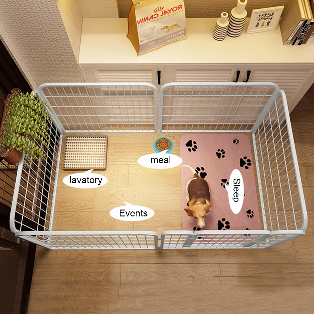 6 Panel Heavy Duty Portable Playpen, Kennel with Door