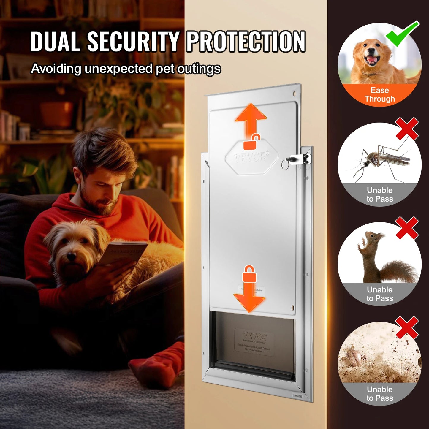 With Flap System Weatherproof Doggy Door