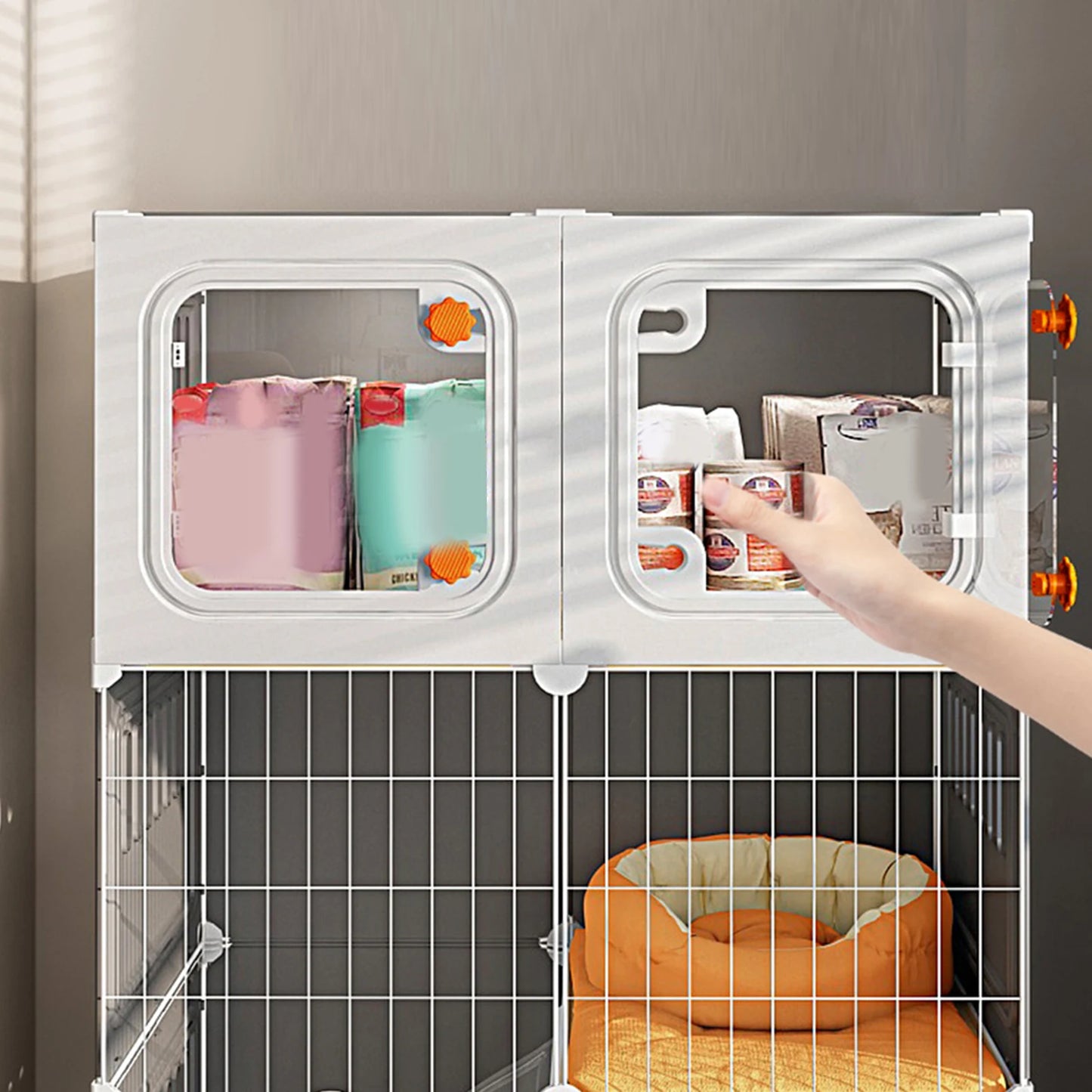 Household Indoor Catio with Cat Bed