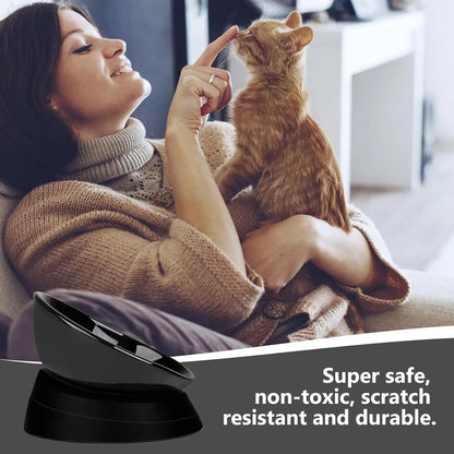 Anti-Slip Ceramic Pet Bowl with Adjustable Slope